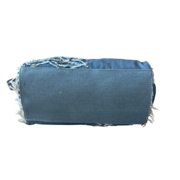 Wildfox Distressed Denim Tote in Blue - Picture 3 of 3